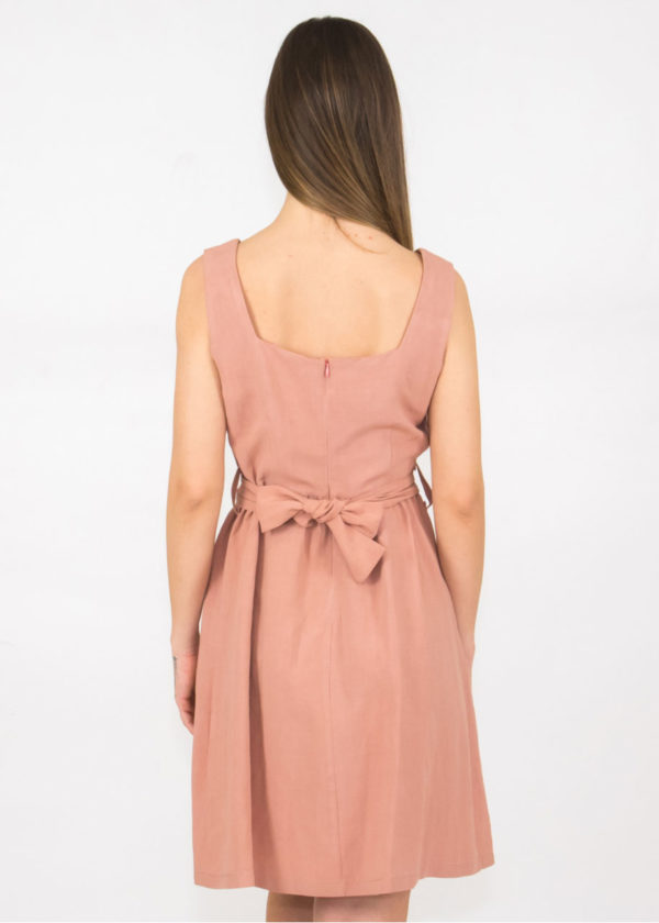 Chaton Sleeveless Dress Pink - Image 2