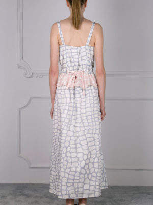 Milkwhite Croco Long Dress