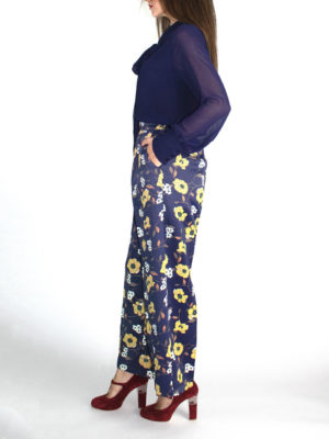 Orion London Flower Trousers Navy