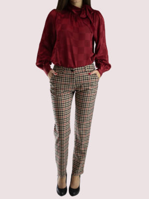 Milkwhite Plaid Trousers