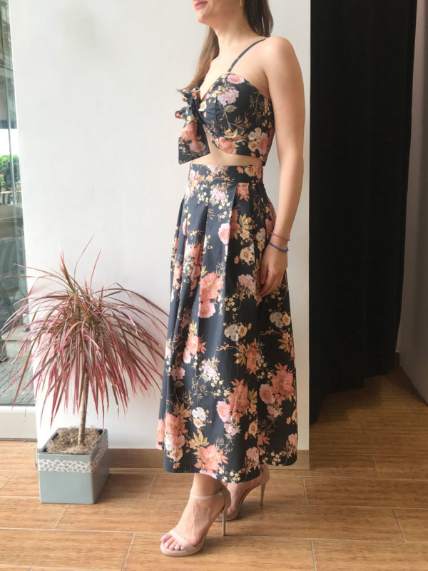 Milkwhite Black Floral Top