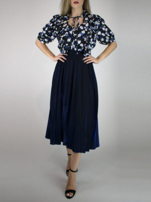 Orion London Mabel Pleated Skirt Blue