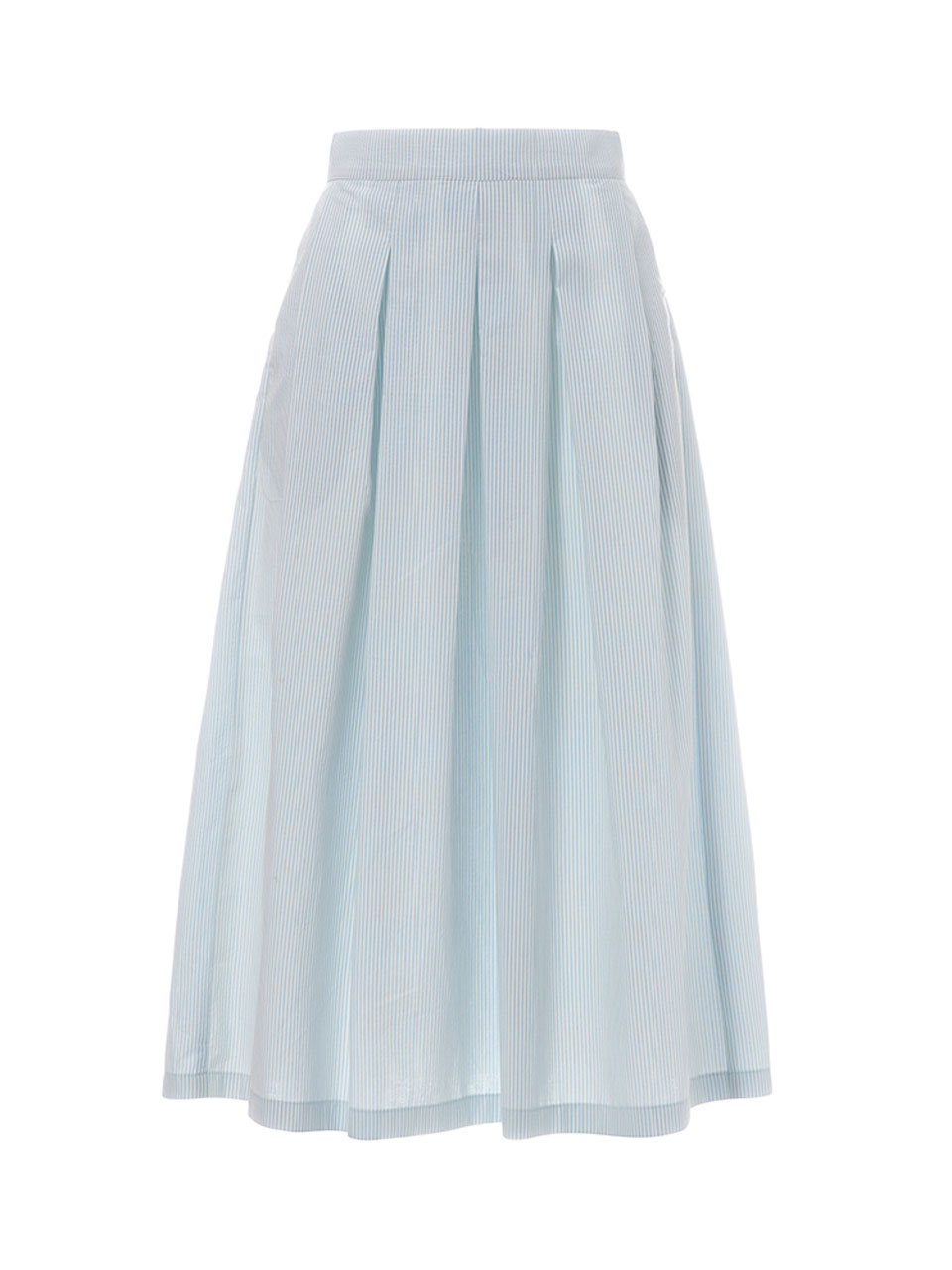 Milkwhite Midi Cotton Skirt Light Blue • REDLOU ONLINE STORE