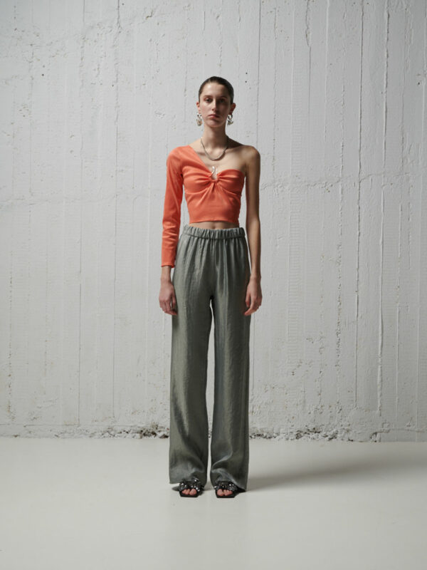 Milkwhite One Shoulder Orange Top - Image 2