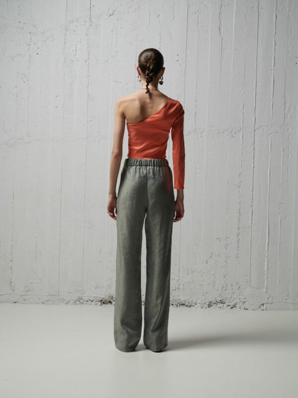 Milkwhite One Shoulder Orange Top - Image 3