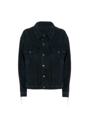 Milkwhite Denim Jacket with Crystals
