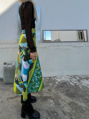 The Knls Midi Skirts Hands Green