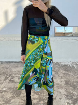 The Knls Midi Skirts Hands Green