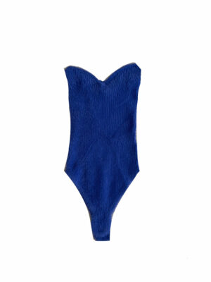 Milkwhite Knit Bodysuit Blue