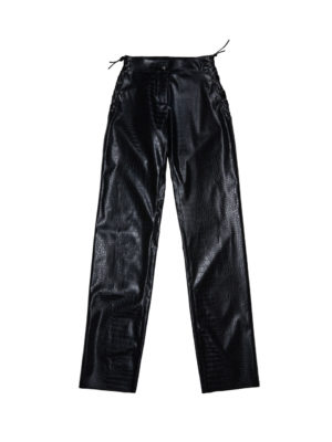 Milkwhite Vegan Leather Pants Black