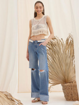 The Knls High Waisted Blue Jeans