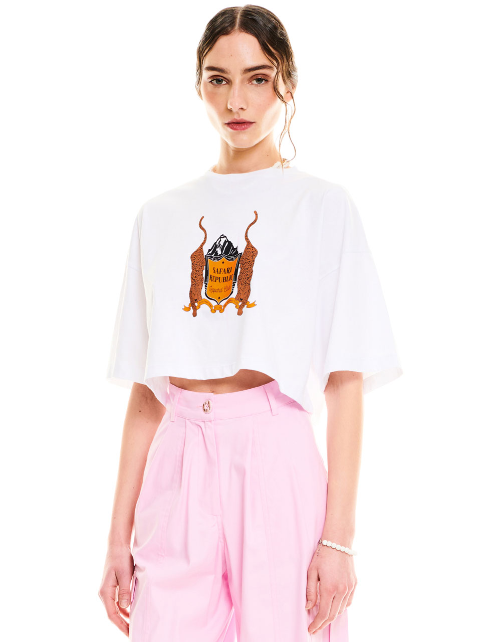 We are Box Crop T-shirt Safari