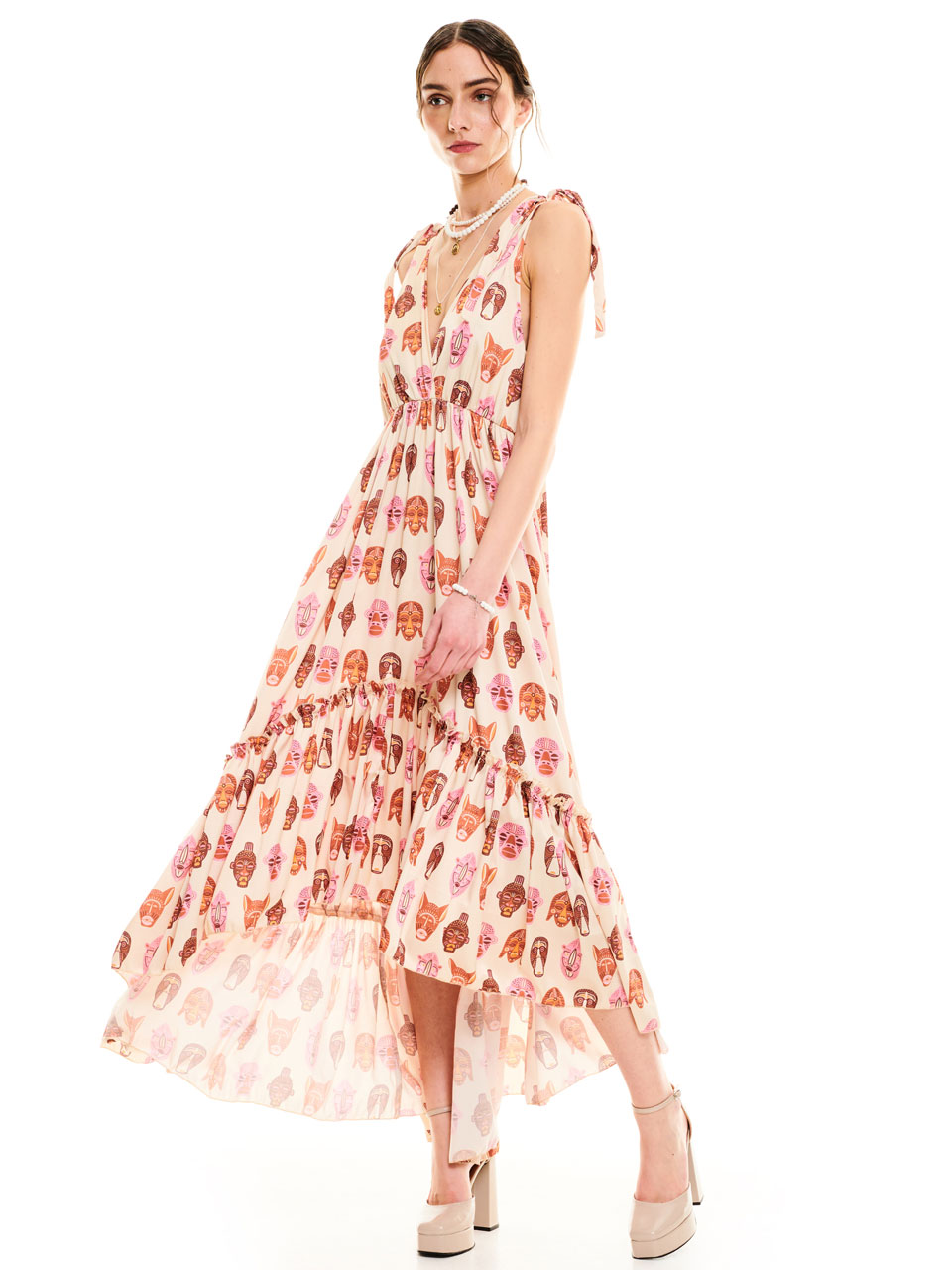 We are Ruffled Dress Masks Ivory