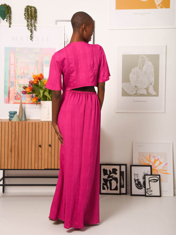 Arpyes Cubism Dress Magenta