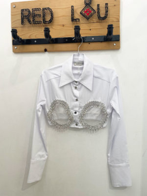 Milkwhite Cropped Shirt White