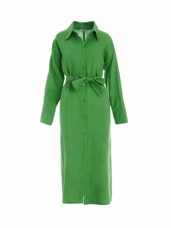Milkwhite Shirt Dress Green