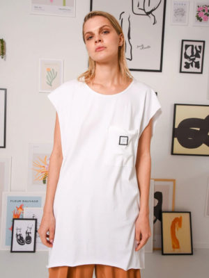 Arpyes Guernica T-shirt Dress White
