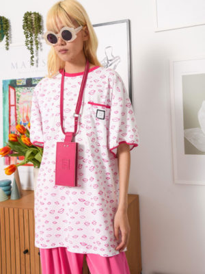 Arpyes The Kiss T-shirt Dress Pink