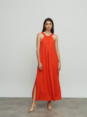 Ofilia's Oniyuri Open Back Dress Orange