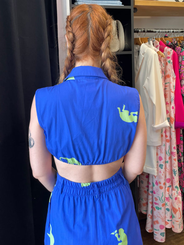 Milkwhite Top with Crystals Blue