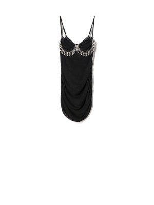 Milkwhite Mini Dress With Crystal Details