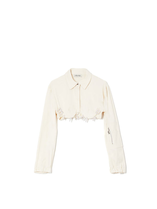 Milkwhite Cropped Jacket Ivory