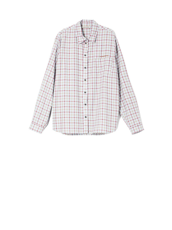 Milkwhite Checked Shirt Baby Blue