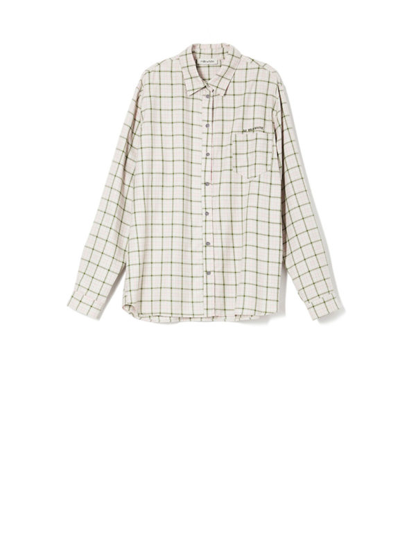 Milkwhite Checked Shirt Green