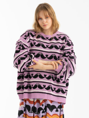 Adelie Birdies Sweater Lilac