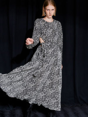 Ananke Kirsten Zebra Pleated Dress