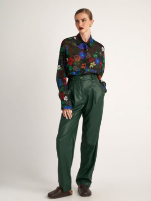 Hemithea Rachel Pants (Leatherlook Dark Green)