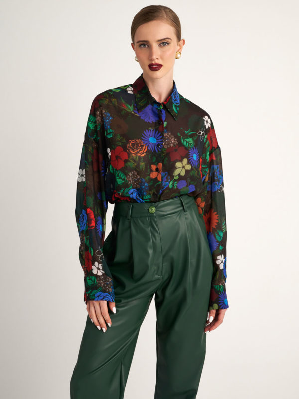 Hemithea Rachel Pants (Leatherlook Dark Green)