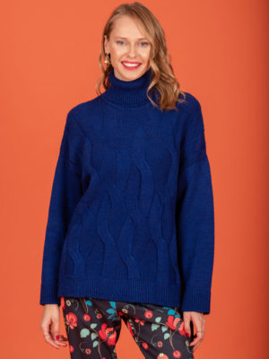 Chaton Kristen Knit Sweater (Blue)