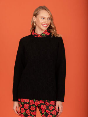 Chaton Lindsay Knit Sweater (Black)