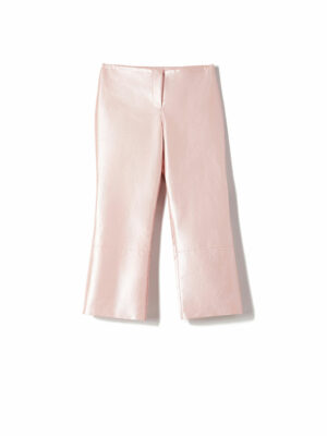 Milkwhite Vegan Leather Pants Metallic Pink
