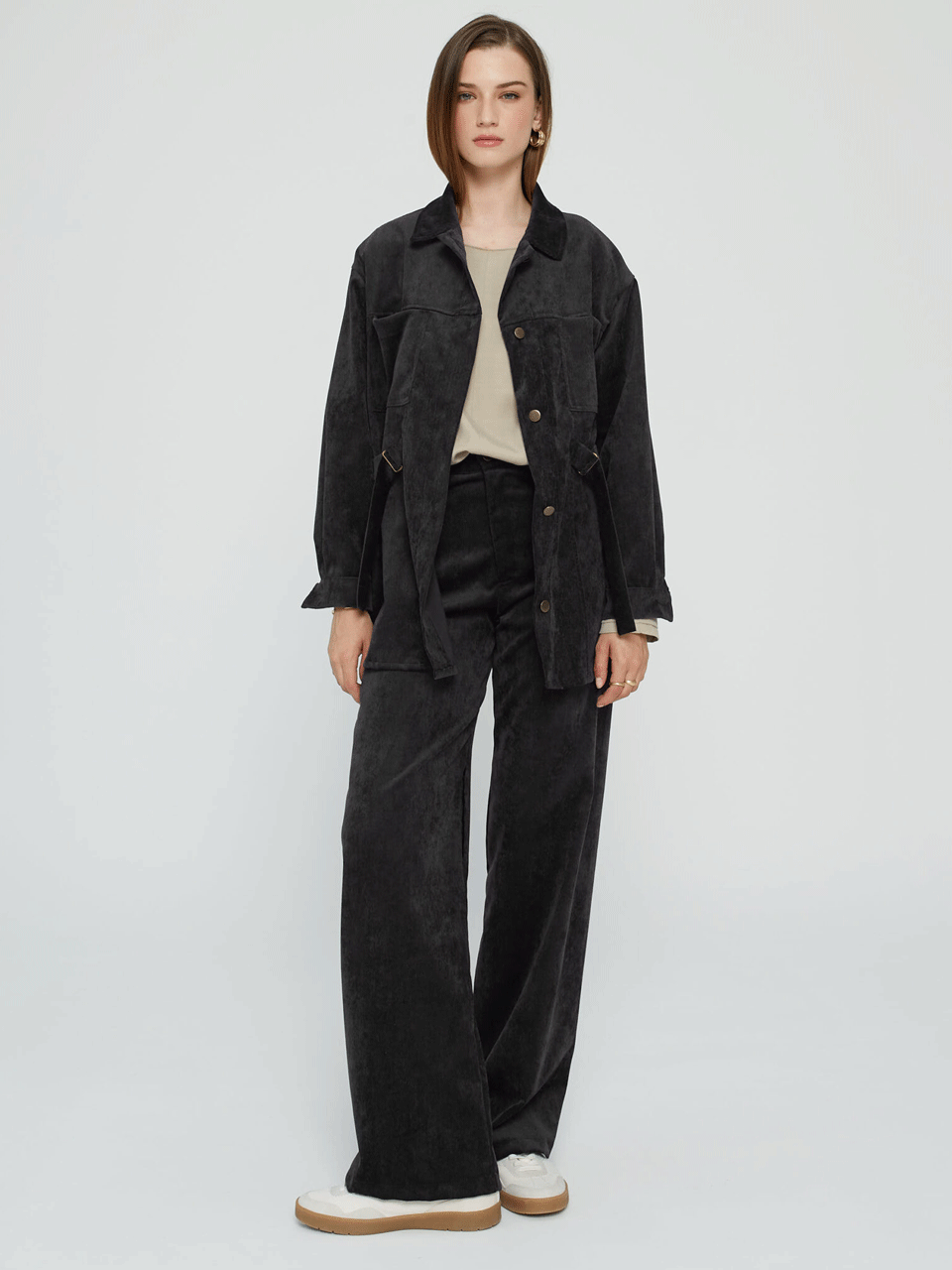 Ofilia's Flauel Buttoned Shirt Black