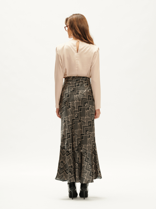 We are Satin Skirt Gatsby Black