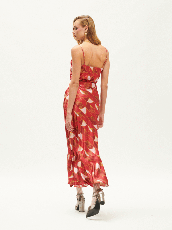 We are Satin Skirt Vitro Red