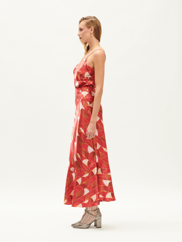 We are Satin Skirt Vitro Red