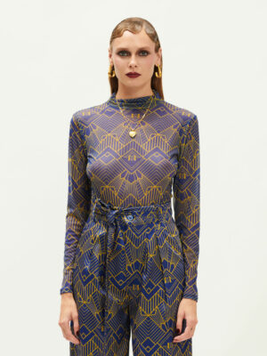 We are Mesh Bodysuit Blue Gatsby