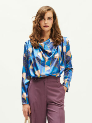 We are Draped Blouse Indigo Vitro