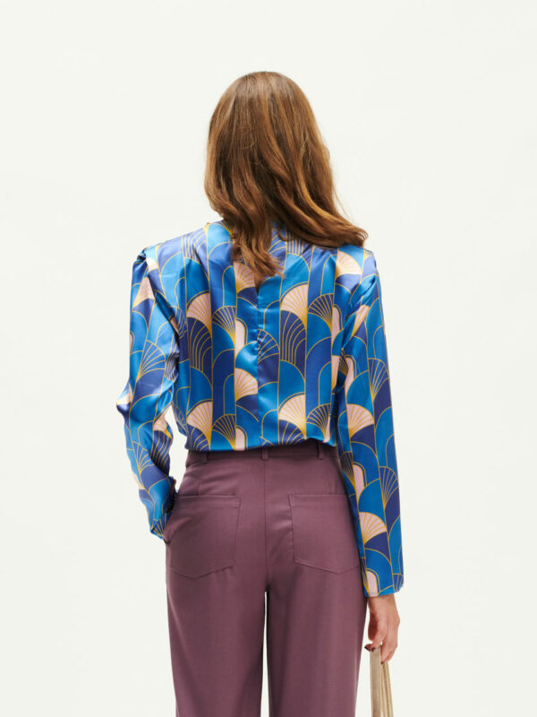 We are Draped Blouse Indigo Vitro - Image 3