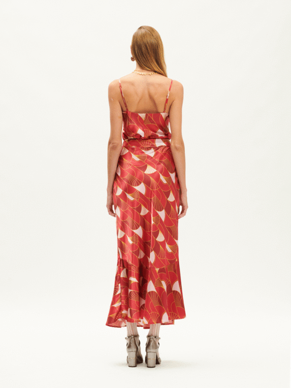 We are Satin Skirt Vitro Red