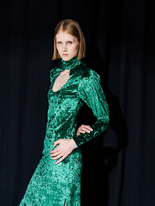 Ananke Annabel Velvet Green Dress