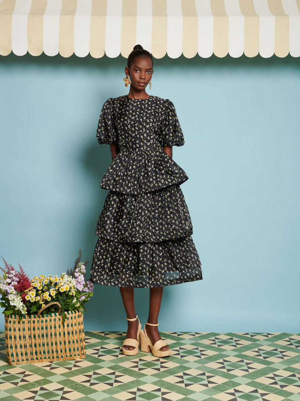 GHOSPEL】Giana Jacquard Mini Dress(S)