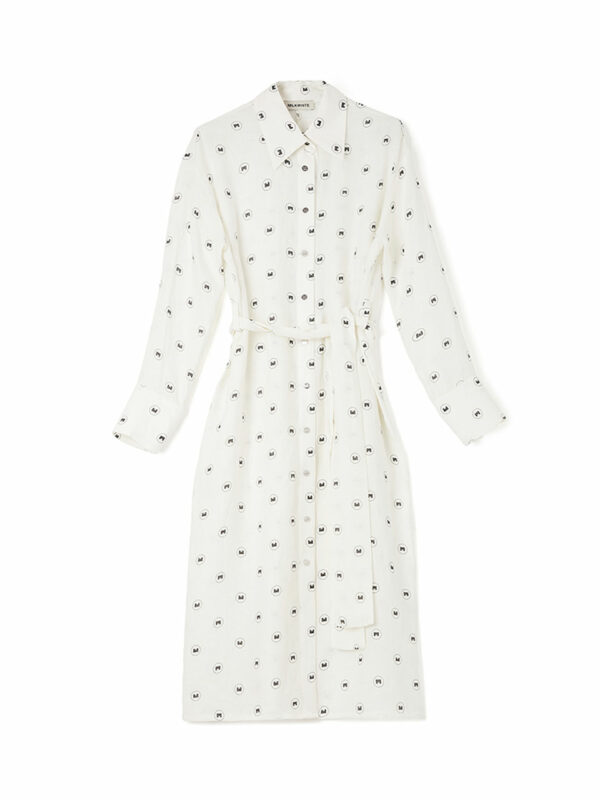 Milkwhite Logo Midi Dress