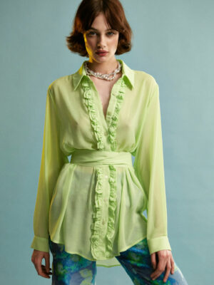 Ananke Amaya Ruffle Green Shirt