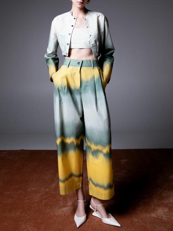 Milkwhite Cropped Shirt Green - Image 4