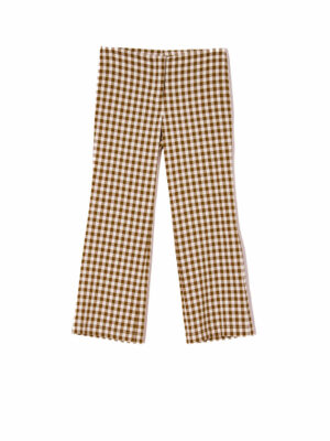 Milkwhite Plaid Pants Brown