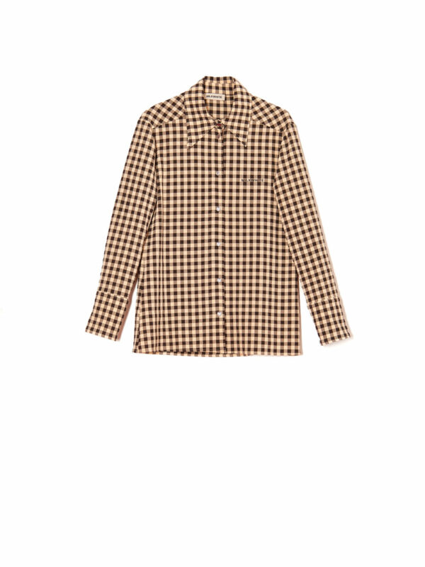 Milkwhite Plaid Shirt Black